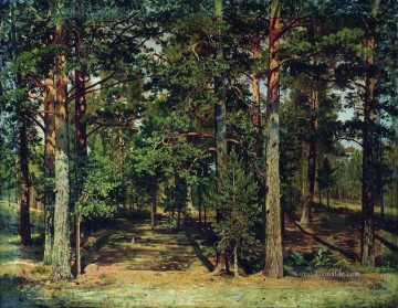 Gehölz Werke - Pinienwald 1 klassische Landschaft Ivan Ivanovich Bäume